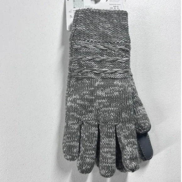Isotoner Women's 1SZ SmartDri EcoComfort Heather‎ Grey Ivory Gloves NEW - Picture 4 of 7